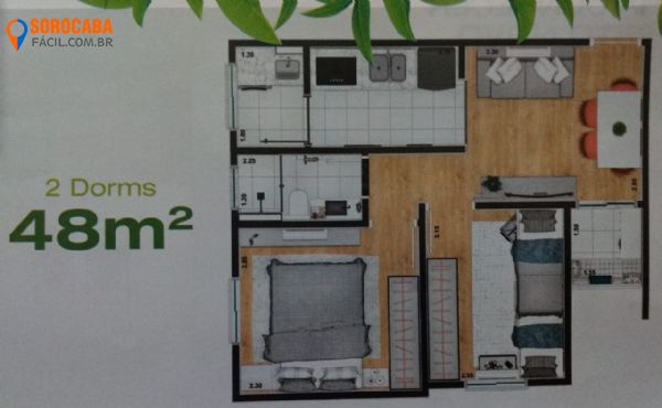 Apartamento em Jd. Betânia, Sorocaba - Residencial vale verde das araucárias - Foto 2
